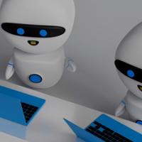 Illustration of computer bots