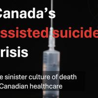 A woman staring straight ahead, holding a syringe